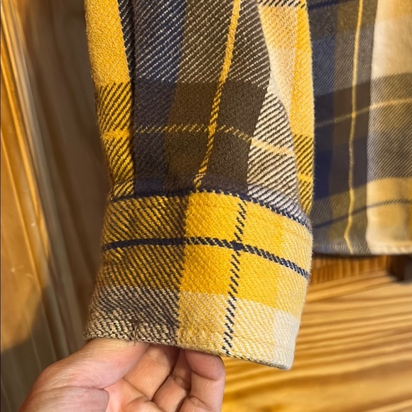 Cabela's Yellow and Purple Heavy Plaid Shirt - Picture 6 of 12